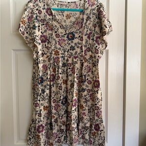 Knox Rose Floral Dress - Cream, Purple, Pink, Blue